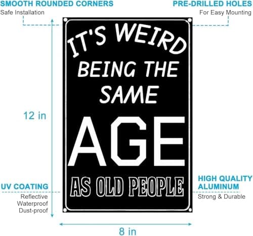 Carastora Vintage Humor Wall Sign – Metal Tin Plaque for Man Cave, Pub, Bar or Bedroom Decor, Sarcastic Gift for Dad, Brother, Colleague, 8x12 Inches - Thumbnail 6