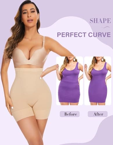 YADIFEN Tummy Control Shapewear Shorts Women Thigh Slimmer High Waisted Shapewear Women Girdles Shorts Shapewear Under Dress - Thumbnail 4