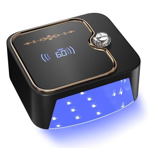TCHMCITY 288W Cordless Nail Lamp, Rechargeable UV Light for Gel Nails with Unique Knob & Full LCD Display Screen, Portable Wireless UV LED Nail Lamp, Fast Curing Gel Nail Polish for Salon & Home Use - Image 1