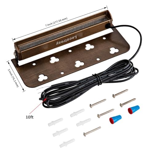 Lecotresy 8-Packs 7inch 3W LED Hardscape Lighting,Retaining Wall Lights,12V Low Voltage Bronze Gold Landscape Paver Lighting,IP65 Waterproof Outdoor Step Lights,2700K Soft White - Thumbnail 4