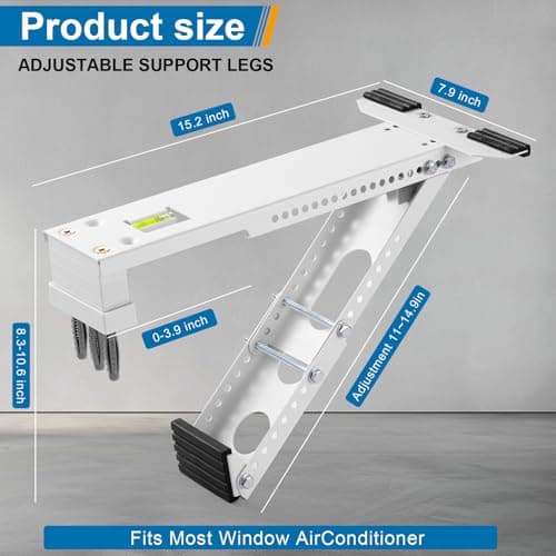 Universal Heavy-Duty Window AC Bracket – Indoor Installation, Supports Up to 165lbs for 5,000-12,000 BTU Units - Thumbnail 3