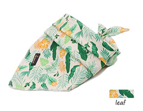 ARING PET Summer Dog Bandanas, Autumn Leaf Floral Kerchief Triangle Bibs Scarf for Puppy Small Medium Large Boy Girl Dogs Cats-L - Thumbnail 5