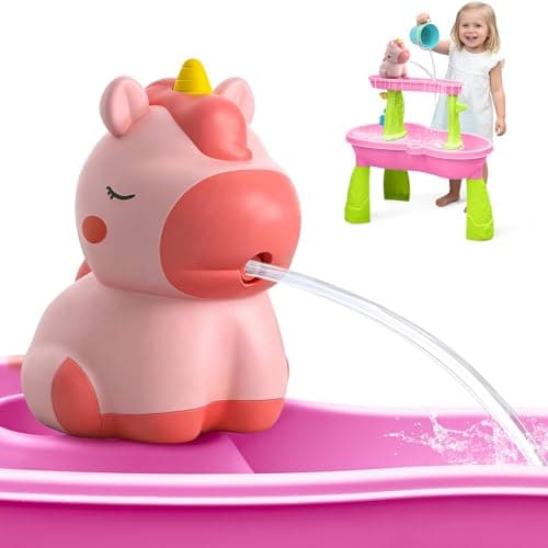weirtoya Water Table Pump for Toddlers, Unicorn Toys Battery Powered Pump for Water Table Cordless Work Splash Toys Kids Toddler Summer Outddor Toys - Image 1