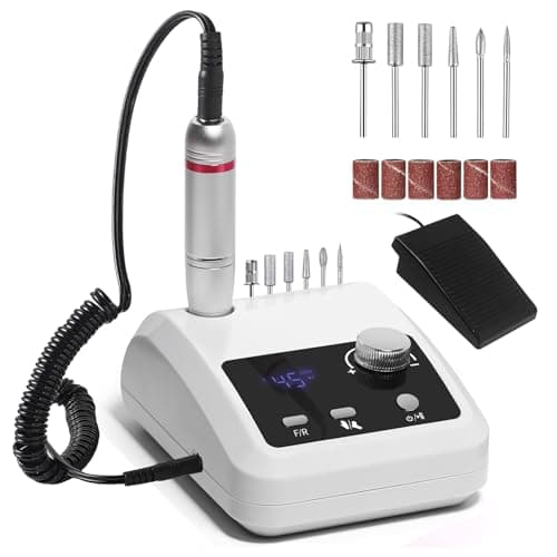 CozyZen Electric Nail Drill Professional: 45000 RPM Nail File Kit Machine with LCD Display, Hand & Foot Control Low Noise for Acrylic, Gel Nails, Manicure & Pedicure - Salon & Home Use - Image 1