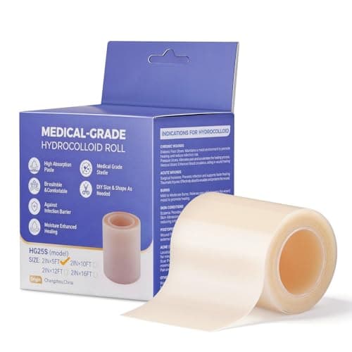 GIATATHA Hydrocolloid Roll for Acne, Blister, Wound, Pimple Patches for Face Hydrocolloid Bandages Cut to Size, Flexible & Waterproof, Ultra Absorbent, First Aid Supplies, Medical Supplies(2in*5ft) - Image 1
