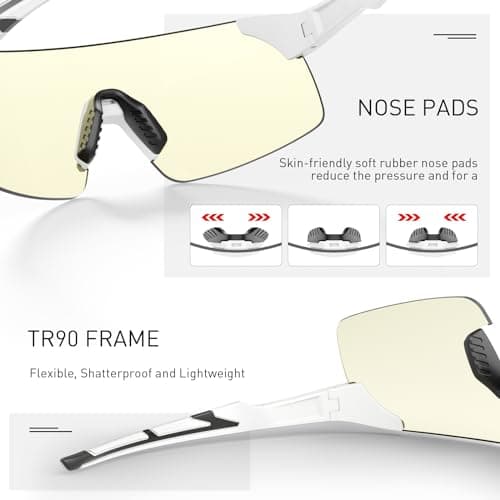 SCVCN Photochromic Cycling Glasses Frameless Sports sunglasses for Men Women - Ideal For Baseball, Bike, Golf, Fishing, Running - Thumbnail 4