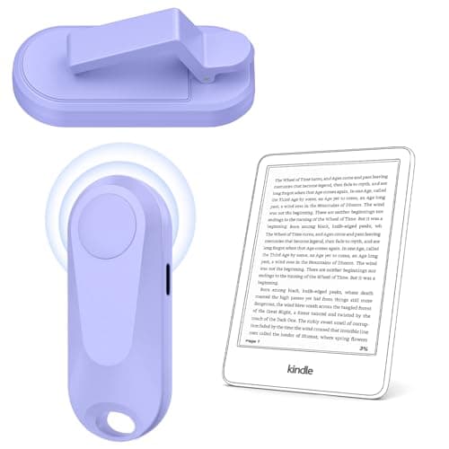 DATAFY [Case-Friendly] Page Turner for Kindle Paperwhite Oasis Kobo eReaders, Camera Camcorder Remote Controls, Page Turner Clicker for ipad Tablets Reading Novels with Wrist Strap Storage Bag Purple - Image 1
