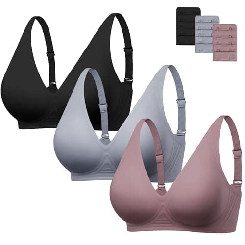 Angelhood Deep V Bras for Women Comfort Wireless Bralettes Adjustable Seamless Plunge Bras - Image 1