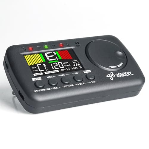 Sondery Digital Vocal Metronome Tuner Rechargeable for Guitar Bass Violin