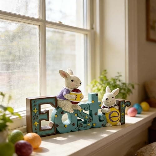 Cbumane Easter Decorations Easter Bunny Decor, Easter Bunny Decor,Spring Decor Easter Indoor Decorations, for Easter Decorations for Home - Image 1