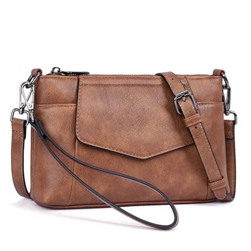 Switrock Small Crossbody Bags for Women, Cell Phone Bag Mini Over Wristlets Handbag Wallet Purse with Card Slots - Image 1