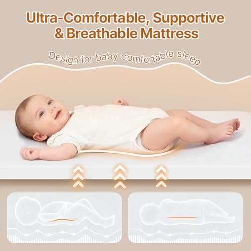 Cheermomo Baby Bassinet, 2 in 1 Bassinet Bedside Sleeper with Wheels, Stable and Secure Bedside Bassinets for Newborn Infant, 5 Height Adjustable Baby Crib, Breathable Full Mesh & Mattress, Grey - Thumbnail 6