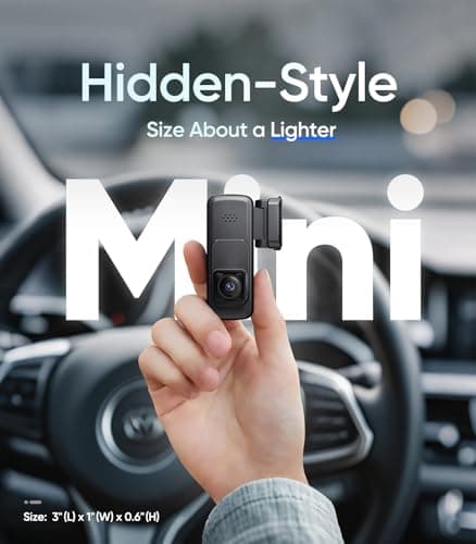 Mini Dash Cam Front 2K, Dash Camera for Cars,Dashcam Built-in WiFi Wireless with APP Control,Hidden-Style Single Car Camera, Included 32G Card, WDR, Night Vision, G-Sensor, 24H ParkingMode - Thumbnail 2