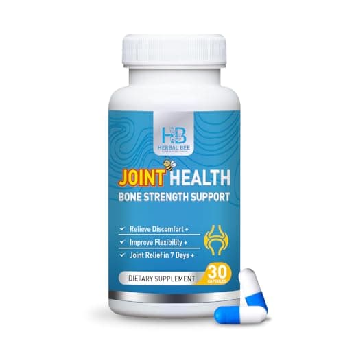 Herbal Bee Joint Health Supplement – Advanced Turmeric, Boswellia & Resveratrol Formula with Hyaluronic Acid & Collagen – Joint Relief Support, Flexibility, Mobility & Bone Strength | 30 Capsules - Image 1