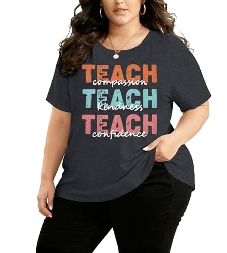 NANYUAYA Plus Size Book Lover Teacher Shirts for Women Good Day to Read Graphic Tees Librarian Bookworm T-Shirt Gift Tops 1X-5X - Image 1