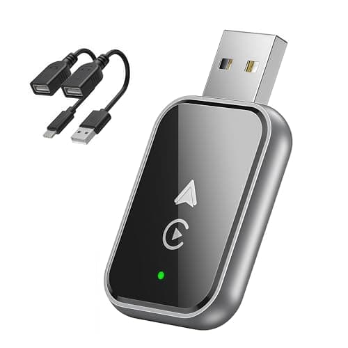 CENTURY SOLUTIONS Wireless CarPlay Adapter for iPhone & Android, Plug and Play Bluetooth Dongle Wired to Wireless Apple Car Play Adapter, USB-A & Type-C Port, Fast Connection - Image 1