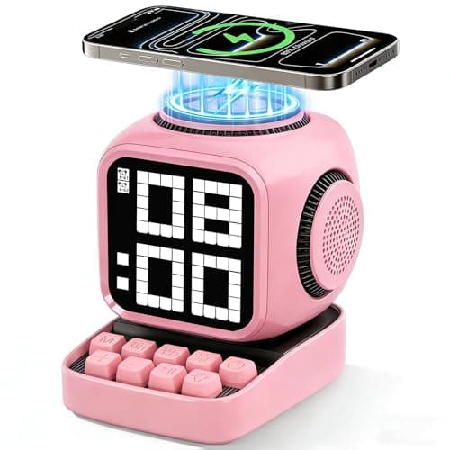 tiffhome Smart Bluetooth Speaker with Wireless Charger Digital Alarm Clocks for Bedrooms - 15W Fast Wireless Charging Station with 3 Modes - Portable Speaker Gifts for Men Women - Image 1