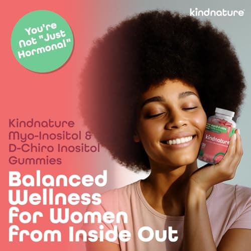 kindnature Myo-Inositol & D-Chiro Inositol Gummies with Vitamin D & Folate - Ideal 40:1 Ratio - 30 Day Supply - Thumbnail 2