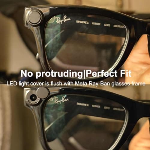 LED light cover blocker for Ray Ban Meta gen2 &1 smart glasses accessories, Wayfarer,Skyler,Headliner,Oakley Meta HSTN camera cover, rotating cover without frequent removal(1 PCS) - Thumbnail 3