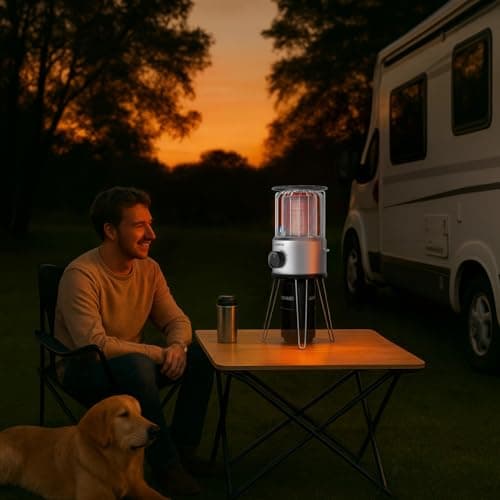 CAMPLUX Portable Propane Heater 8500 BTU, 2 Heating Modes Outdoor Heater for Camping with ODS & Tip-Over Protection, 4.2lbs Ultra Light with Storage Bag for Off-Go Hiking, Ice Fishing, Patio - Thumbnail 4