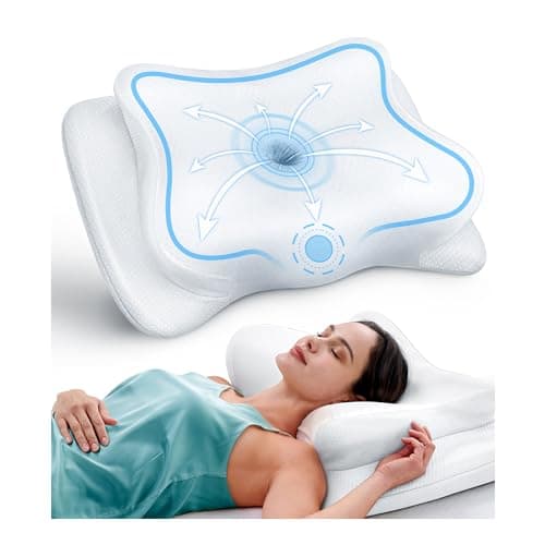 EKIFT Ease Now Cervical Neck Pillow for Pain Relief, Beauty Sleeping Cooling Pillow for Side Back Stomach Sleeper, Odorless Memory Foam Bed Pillows Deep Sleep,Ergonomic Orthopedic Neck Support - Image 1