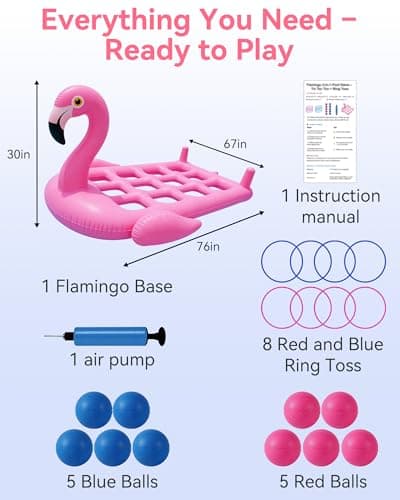 𝟐𝟎𝟐𝟔 𝐍𝐄𝐖 Utook Pool Party Toys Games Set -Giant Tic Tac Toe Pool Toy- 2-in-1 Inflatable Games -Thickened Leak-Proof PVC, Outdoor Water Toys for Toddlers Kids Age 4+, Use in Pool Beach Lawn - Thumbnail 2