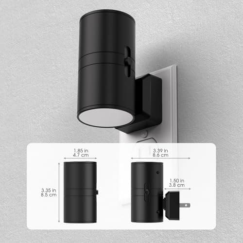 Briignite Night Lights Plug into Wall, Modern LED Night Light Plug in, Dusk to Dawn Sensor, Soft White 3000K, 0-100LM Adjustable Brightness, Dimmable NightLight for Hallway, Bedroom, Stairway, 2 Pack - Thumbnail 6