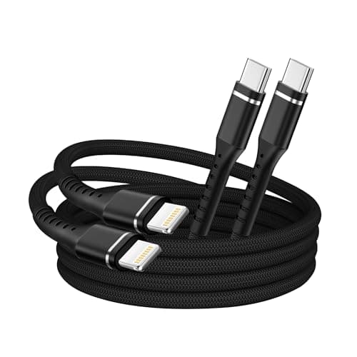 iPhone Charger Cable, 2Pack 3FT USB-C to Lightning Cable Apple MFi Certified Lightning Cable Nylon Braided Fast Charging High Speed Transfer Cord for iPhone 14 13 12 11 Pro Max Xr Xs 8 and More - Image 1