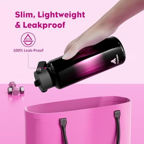 POWCAN 18 oz Insulated Water Bottle with Straw: Cold for 24H, Lightweight, Flex Cap, Stainless Steel Kids Water Bottle for Sport, Outdoors, Adventure, Biking, Hiking, Trekking, Travel (Neon Night) - Thumbnail 3