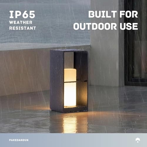 PAKEDANDUN Outdoor Solar Lanterns Waterproof with IP65, LED Smart Outdoor Floor Lamp, Dimmable Floor Lamps with Remote Brightness & Timer Control, Solar Powered Outside Lantern Dusk to Dawn for Patio - Thumbnail 4