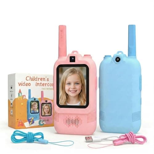 Upgraded Video Walkie Talkies for Kids, Dual Camera Long Range for Selfie & Discovery, Rechargeable 2-Way Radios for Camping Hiking & Backyard, Indoor Outdoor Toys Gifts for Age 3-12 Boys Girls - Image 1