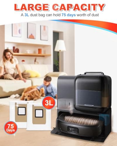 DR DAPPER 8 Pack Dust Bags,Compatible with Eufy E28 Omni/E25 Omni Robot Vacuum,3L Large Capacity,Heavy-Duty-Resistant Design E28Omni /E25 Omni Vacuum Bags - Thumbnail 3