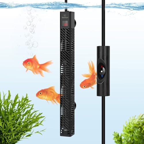 fishkeeper 25W/50W/100W/200W/300W Fish Tank Heater for 1-80 Gallon, Adjustable Submersible Aquarium Heater with LED Digital Display and Overheat Protection for Saltwater & Freshwater Tanks - Image 1