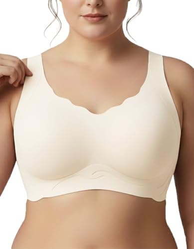 Lunanewook Super Soft Wireless Bras for Women Full Coverage No Underwire Everyday Bras Comfortable Padded Bralette,Nude,XX-Large - Image 1