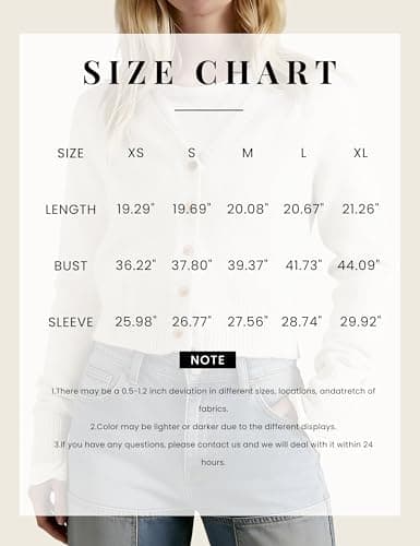Vimida Women's V Neck Slim Fit Cardigans Button Down Long Sleeve Short Sweater Casual Comfort for Office Lounge(ige-L) Beige - Thumbnail 5