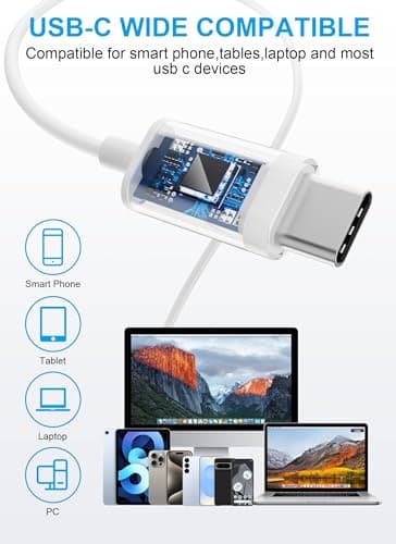 USB C Headphones for iPhone 17 16 15, Wired Earbuds with Mic & Remote Control, Nosie Cancelling for Apple Headphones with 3 Size Tips, Type C Earphones for Android, Galaxy S25 S24, Pixel 9, 2 Pack - Thumbnail 2