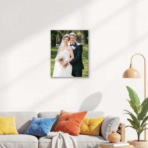 GagetElec Custom Canvas with Your Photos, Personalized Canvas Wall Art, Couple Canvas Prints, Leave Behind Eternal Moments of Love, Photo Prints for Bedroom & Living Room Decor (8" X 10") - Thumbnail 3