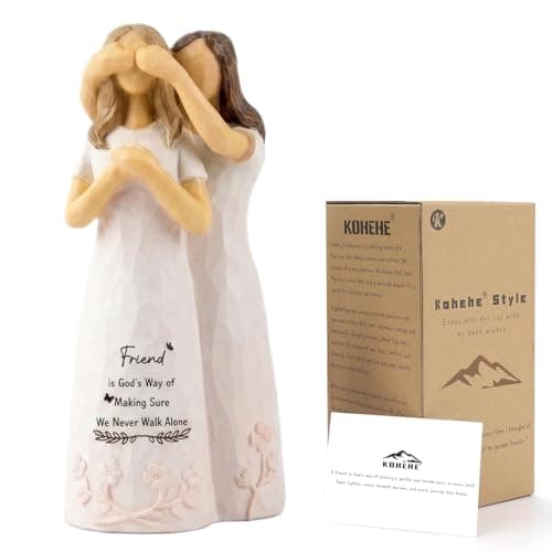 Kohehe Friendship Gifts for Women Best Friend, 5.5” Handmade Figurine Unique Gift for Friends, Meaningful Friend Gift for Birthday Christmas - Image 1