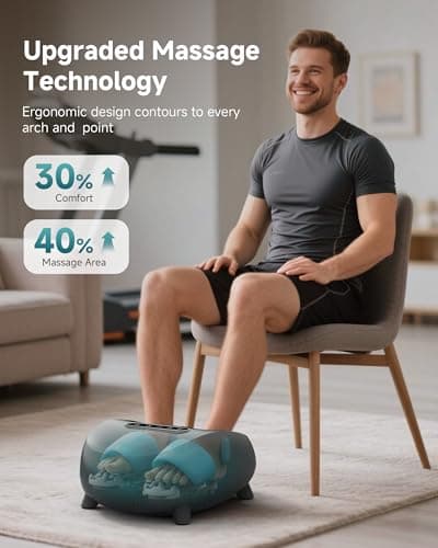 Snailax Foot Massager with Heat and Compression, Shiatsu Foot Massager for Neuropathy and Plantar Fasciitis, Deep Kneading, Rolling, Remote Control, Fits up to Size 14 - Thumbnail 4