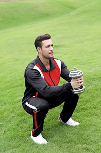 Sun Lorence Men's Tracksuits Casual 2 Piece Sweatsuits Sets Full Zip Track Suits Mens Athletic Running Jogging Sweat Suits Men Black Red Small - Thumbnail 6