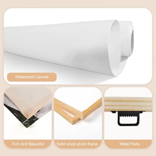 WEGA Custom Canvas Prints with Your Photos Customized Photo Prints Personalized Gifts Canvas Pictures Wall Art Decor for Living Room Bedroom Dining Room Framed (10''X8'') - Thumbnail 6