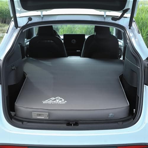 BREVITRIP Camping Air Mattress Tesla Model Y Mattress 4" Ultra Thick Tesla Model Y Air Mattress Self Inflating Sleeping Bed with Pump Portable SUV Air Mattress Car Bed Camping Gray - Image 1