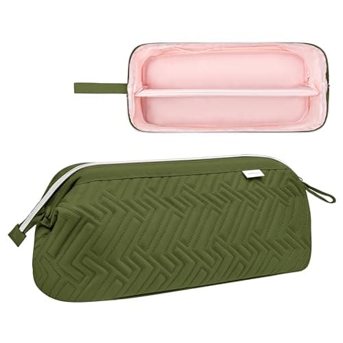 Leudes Hair Tools Travel Bag for Shark Flexstyle Carrying Case Portable Shark Hair Air Wrap Dryer Case Waterproof Dustproof Flat Curling Iron Travel Organizer (Army Green) - Thumbnail 6