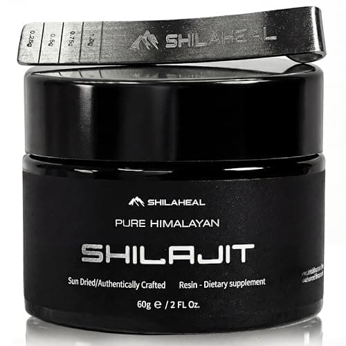 Shilajit Authentic Himalayan Shilajit Resin for Men & Women, High Fulvic Acid, Energy & Stamina, Immune Support, 85+ Trace Minerals, Lab Tested Organic Shilajit Resin, 100% Natural, 60 Grams