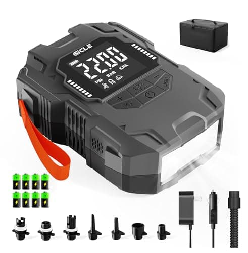 GICLE 22PSI Rechargeable Paddle Board Pump Electric Portable, 12V Car Air Pump Inflator Deflator, Battery Powered Automatic Electric SUP Pump for Inflatable SUP Kayak Boat Tent Camping Mattress - Image 1