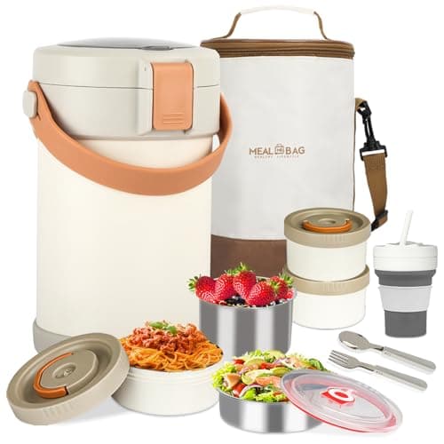 67 oz Adults Thermo for Hot Food 2L 9.06 in 3 Layer Stainless Steel Vacuum Soup Food Thermo Hot Food Jar Bento Box for Men, Women, Suitable insulated Lunch Box for 12+ Camping, Office & Travel Use - Image 1