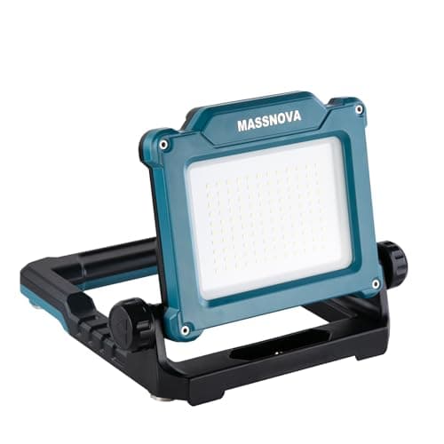MASSNOVA 4000LM 25W Cordless Work Light Compatible with Dewalt, Makita and Milwaukee 18-21V Power Battery, Brightness Adjustable, Flicker Free (Battery Not Included) - Image 1