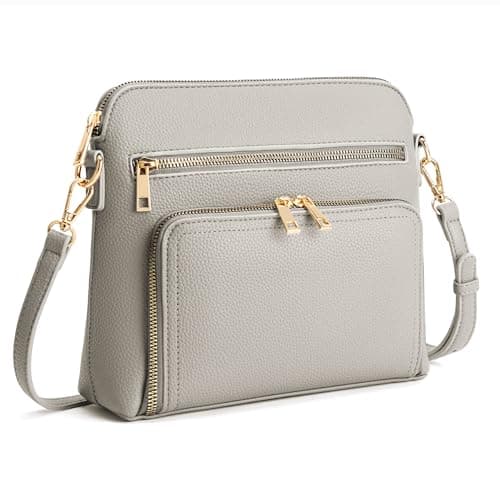 Goinsound Womens Crossbody Purse Small Purses for Women Crossbody with Built in RFID Wallet Grey - Image 1
