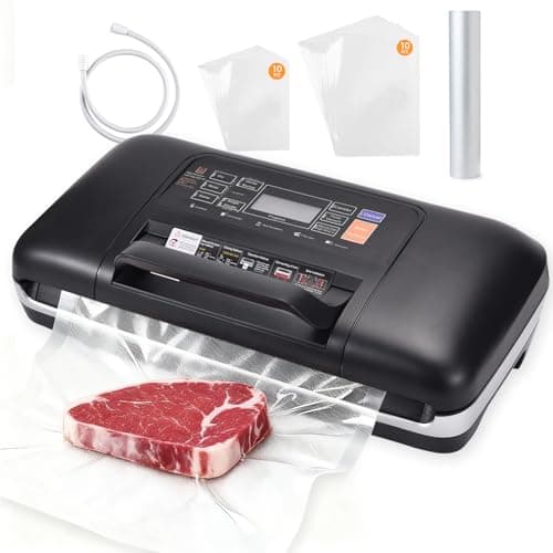 85kPa Heavy Duty Vacuum Sealer Machine, Commercial Grade Food Sealer with Double Seal, One-Hand Operation Handle, Built-in Cutter & Bag Storage, Moist/Dry Modes for Sous Vide, Meat & Meal Prep - Image 1