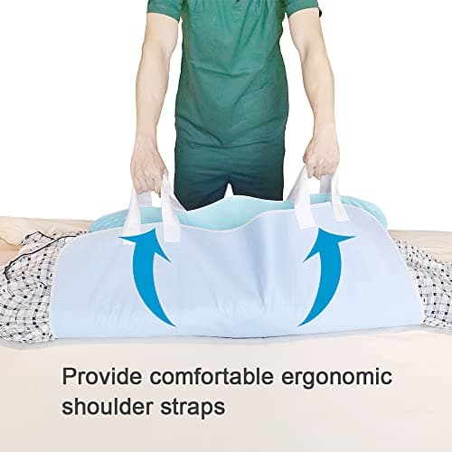 2 Pack Bed Pads for Incontinence Positioning Bed Pad with Handles for Lift and Transfer Reusable Waterproof Bed Pads Washable Incontinence Bed Pads for Elderly Hospital Home Care 36” × 34” - Thumbnail 4